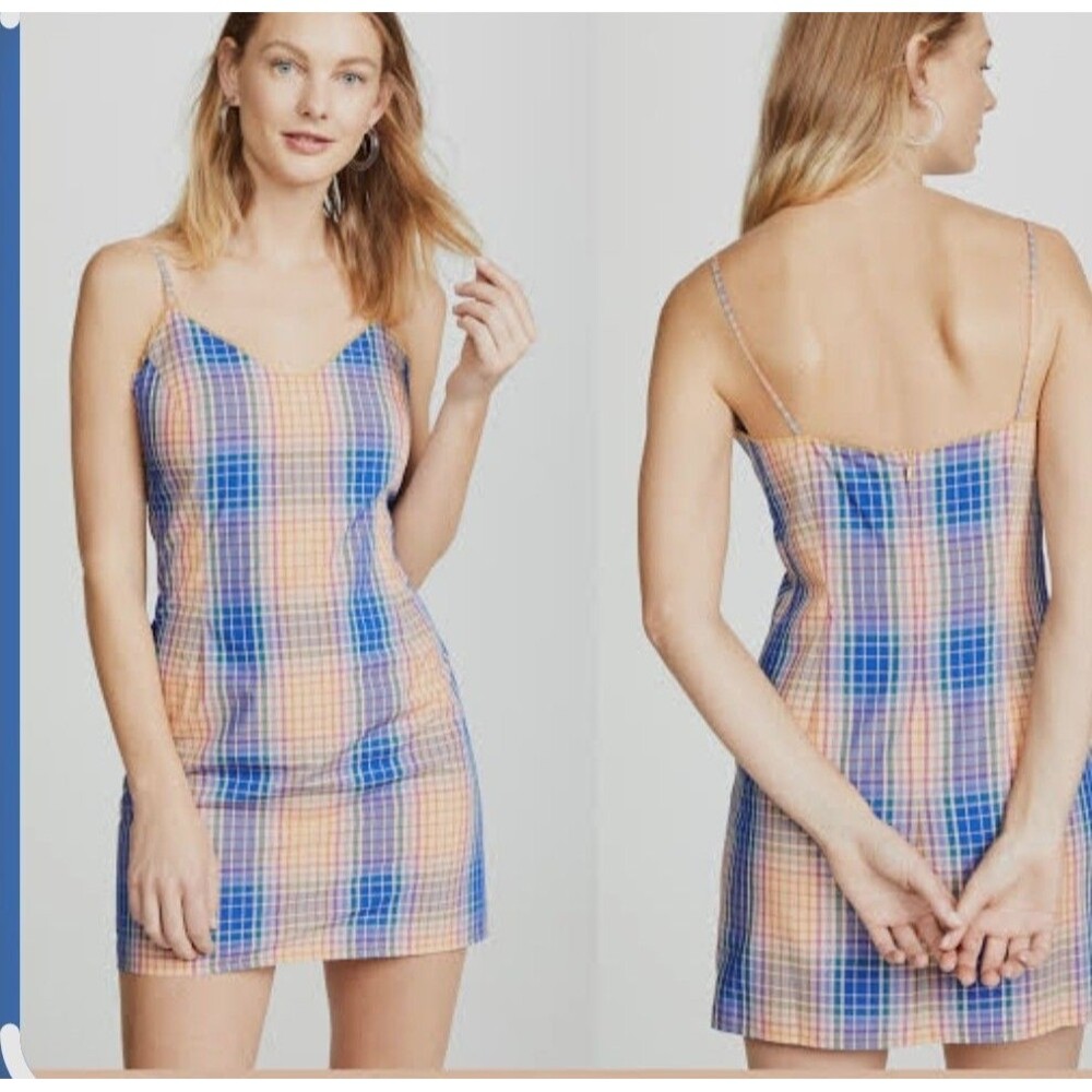 Simon Miller Tawas Plaid Slipdress spagetti straps Size 2